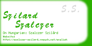 szilard szalczer business card