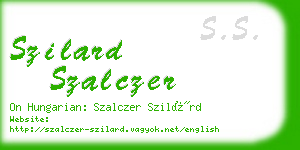 szilard szalczer business card
